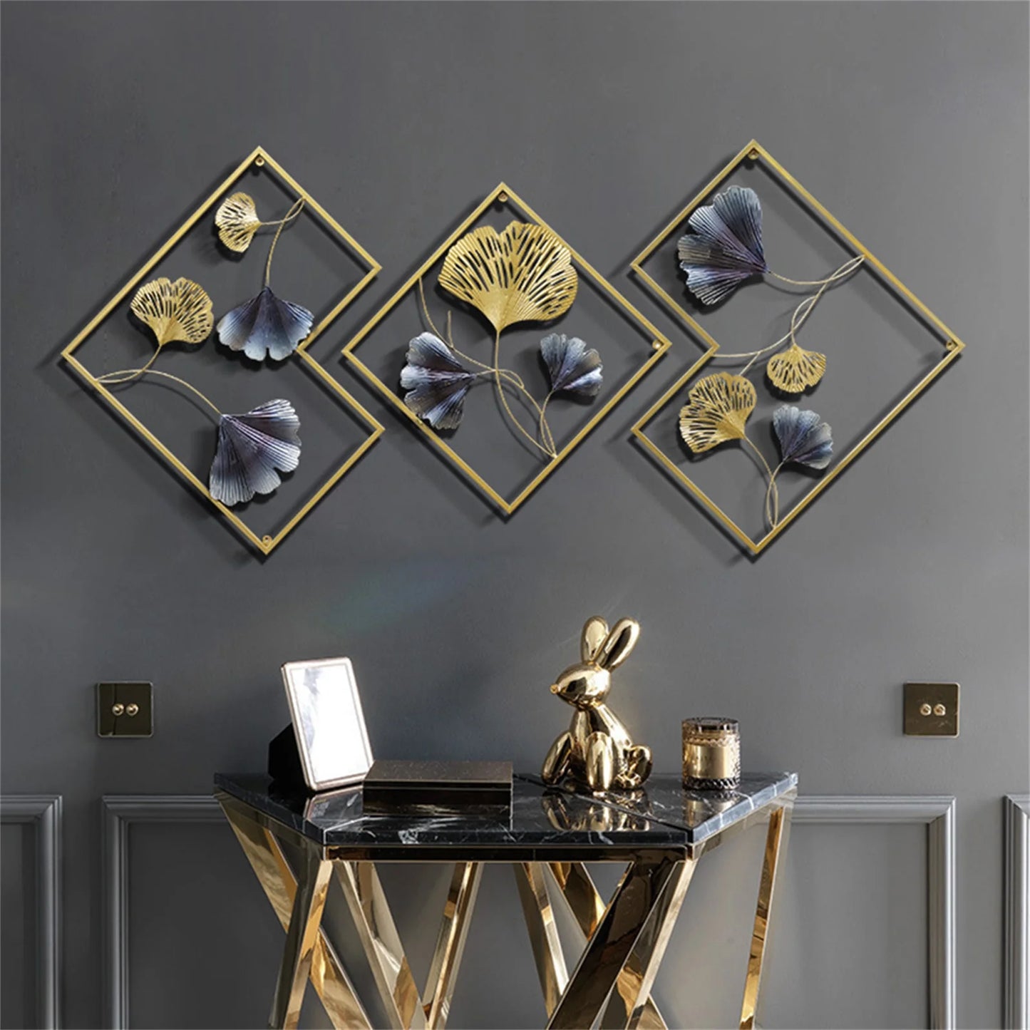 3D Wall Metal Leaf Wall Decoration