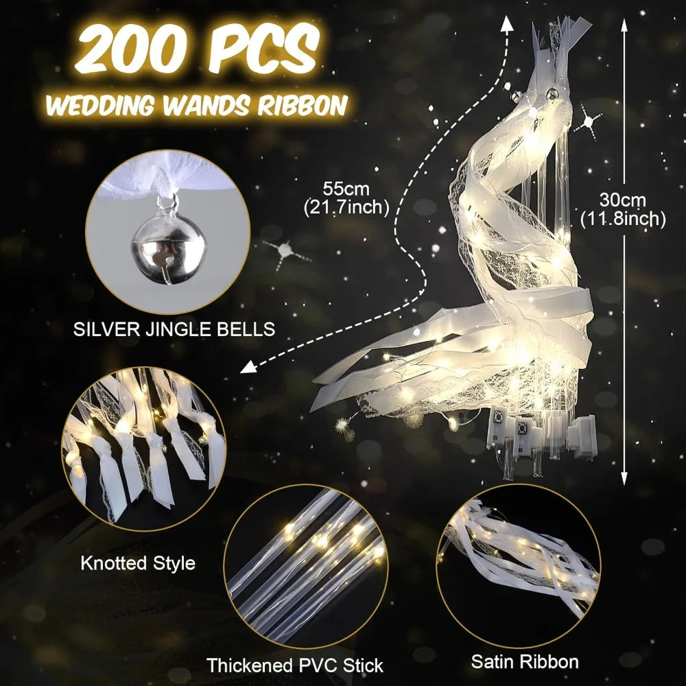 200 PCS Wedding LED Light stick, 3 kinds of color flash mode