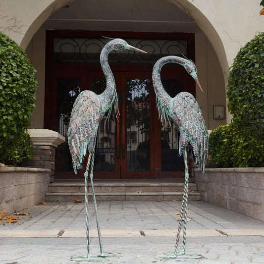 Garden Crane Statues