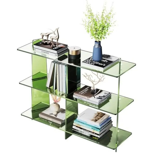 Acrylic Tiered Bookshelf 3 Shelves