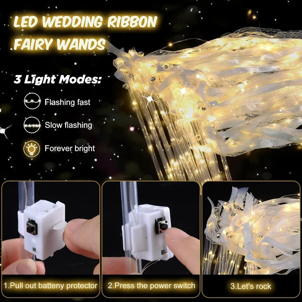 200 PCS Wedding LED Light stick, 3 kinds of color flash mode